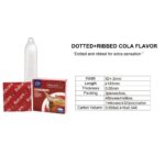 Презервативи Recare Cola Dotted&Ribbed Condoms 3 шт, з пухирцями та ребрами, аромат: Кола