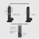 Фалоімітатор з вібрацією і ротацією Strap-On-Me Rotating & Vibrating Realistic Dildo - L - Black