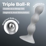 Анальний стимулятор-намистини Satisfyer Triple Ball-R Grey