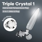 Тристоронній скляний дилдо Satisfyer Triple Crystal 1 Transparent