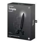 Тристоронній скляний дилдо Satisfyer Triple Crystal 1 Black
