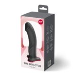Фалоімітатор Fun Factory THE BOSS STUB Black, реалістична текстура, довжина 17,9 см, діаметр 4,1см