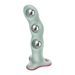 Фалоімітатор Fun Factory BOUNCER Light Green, кульки всередині, ефект вібрації, діаметр 3,9 см