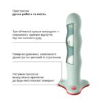 Фалоімітатор Fun Factory BOUNCER Light Green, кульки всередині, ефект вібрації, діаметр 3,9 см