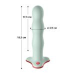 Фалоімітатор Fun Factory BOUNCER Light Green, кульки всередині, ефект вібрації, діаметр 3,9 см