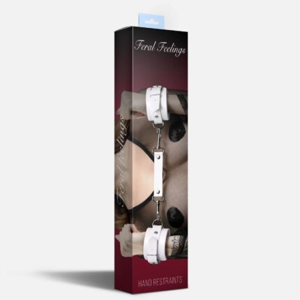 Наручники Feral Feelings - Hand Restraints White, натуральна шкіра