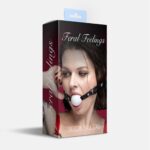 Кляп силіконовий Feral Feelings Silicon Ball Gag Red/White, червоний ремінець, біла кулька