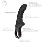 Вібратор для точки G Fun Factory TIGER Black, ребристий, підходить для анальної стимуляції