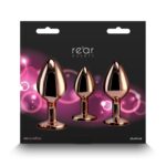 Набір анальних пробок NS Novelties Rear Assets - Trainer Kit - Rose Gold - Pink Gem