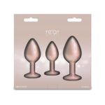 Набір анальних пробок NS Novelties Rear Assets - Trainer Kit - Iridescent Champagne - Clear Gem