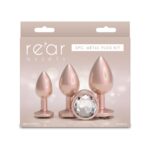Набір анальних пробок NS Novelties Rear Assets - Trainer Kit - Iridescent Champagne - Clear Gem