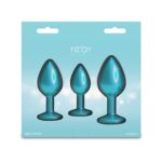 Набір анальних пробок NS Novelties Rear Assets - Trainer Kit - Iridescent Teal - Teal Gem